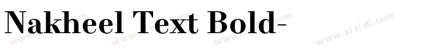 Nakheel Text Bold字体转换